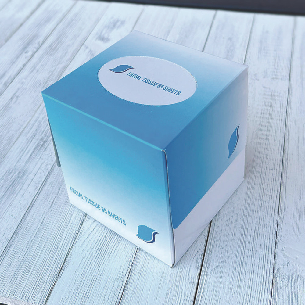 GEN 852E Facial Tissue Cube Box, 2-Ply, White, 85 Sheets/Box, 36 Boxes/Carton