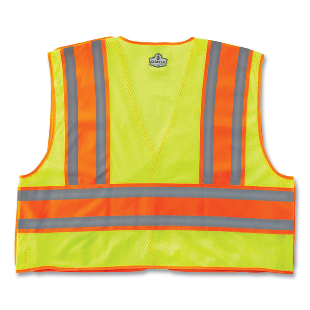 TENACIOUS HOLDINGS, INC. ergodyne® 23399 GloWear 8245PSV Class 2 Public Safety Vest, Polyester, 4X-Large/5X-Large, Lime