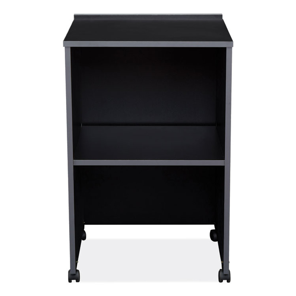 NATIONAL PUBLIC SEATING Oklahoma Sound® 112BK AV Cart/Lectern Base, 21.12 x 17.5 x 33.75, Black