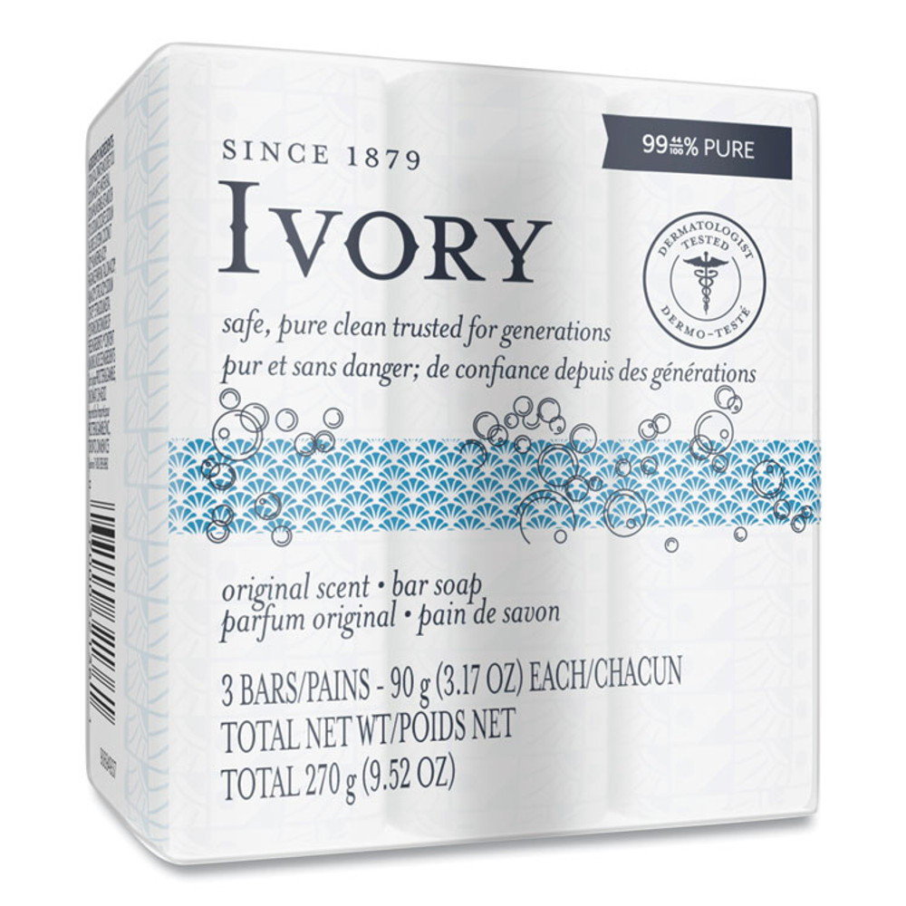 PROCTER & GAMBLE Ivory® 12364 Individually Wrapped Bath Soap, Original Scent, 3.1 oz, 72/Carton