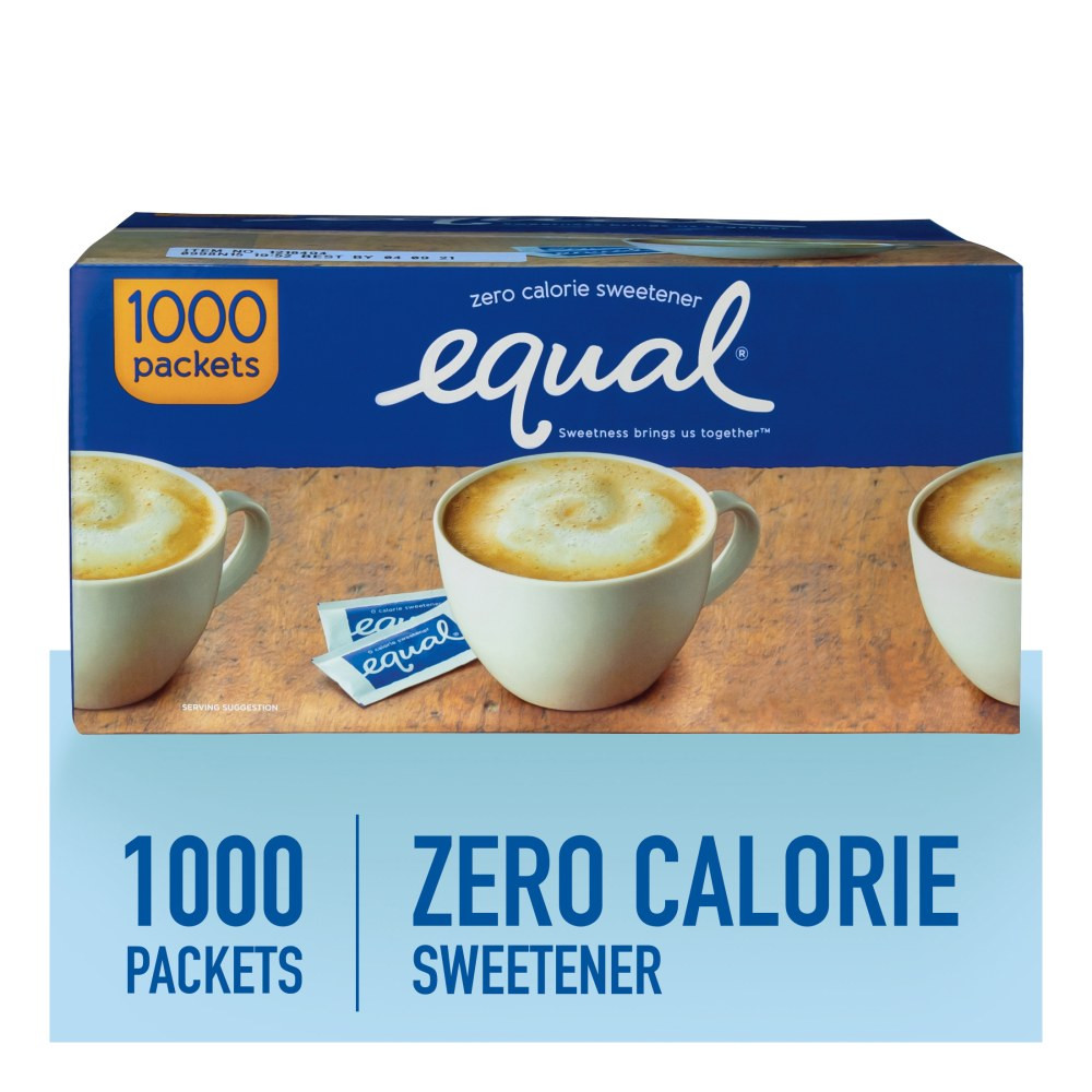 RAGOLD 31453 Equal Zero Calorie Original Sweetener, Box of 1,000 Sweetener Packets