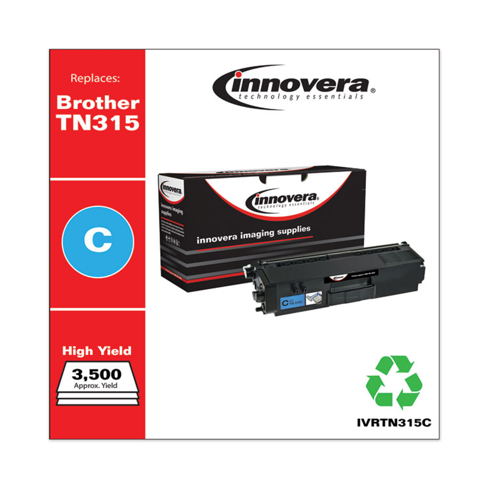 INNOVERA TN315C Remanufactured Cyan High-Yield Toner, Replacement for TN315C, 3,500 Page-Yield