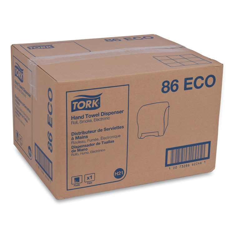 SCA TISSUE Tork® 86ECO Hand Towel Dispenser, Electronic, 11.78 x 9.12 x 14.39, Translucent Smoke