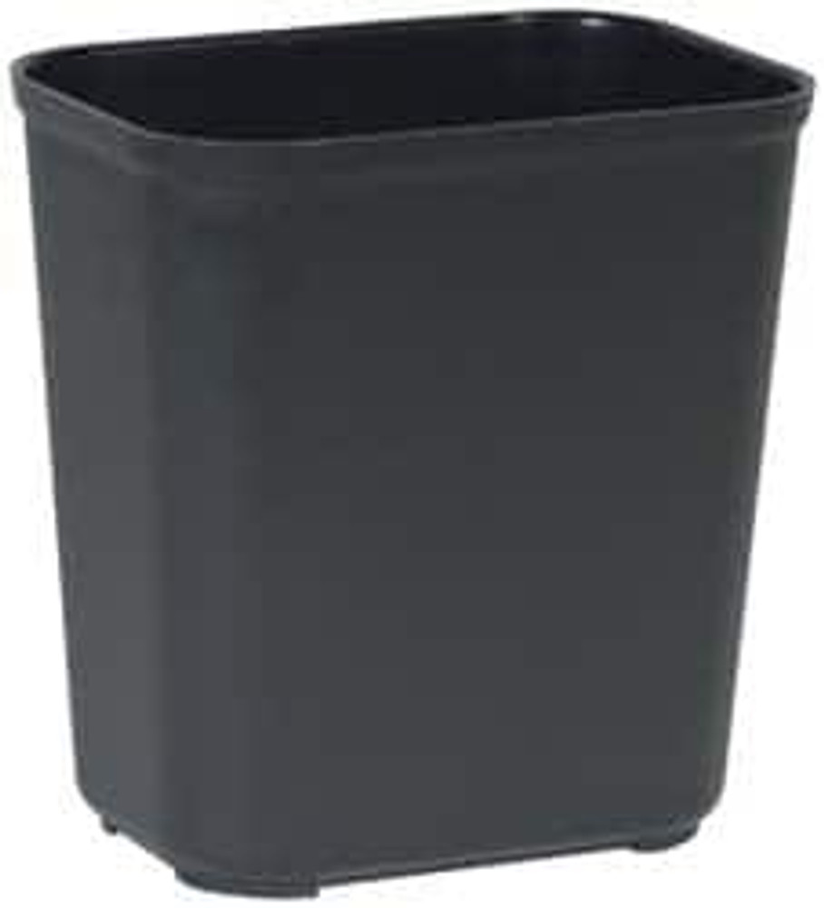 Rubbermaid FG254300BLA Trash Can: 28 qt, Rectangle, Black