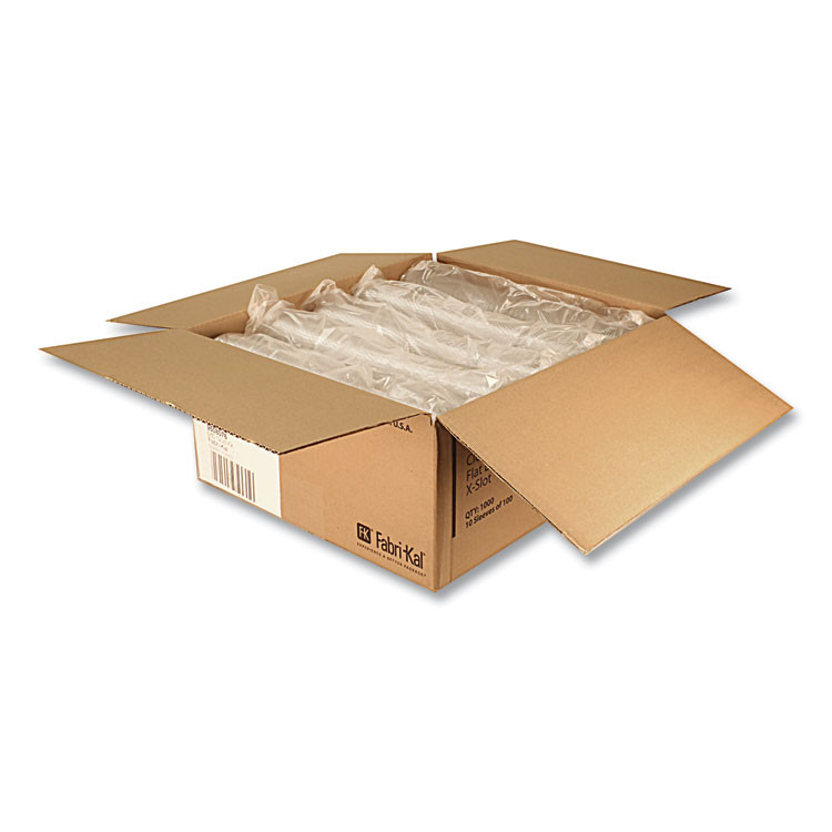 FABRI-KAL LKC1220FX Greenware Cold Drink Lids, X-Slot, Fits 12 oz to 20 oz Cold Cups, Plastic, Clear, 1,000/Carton