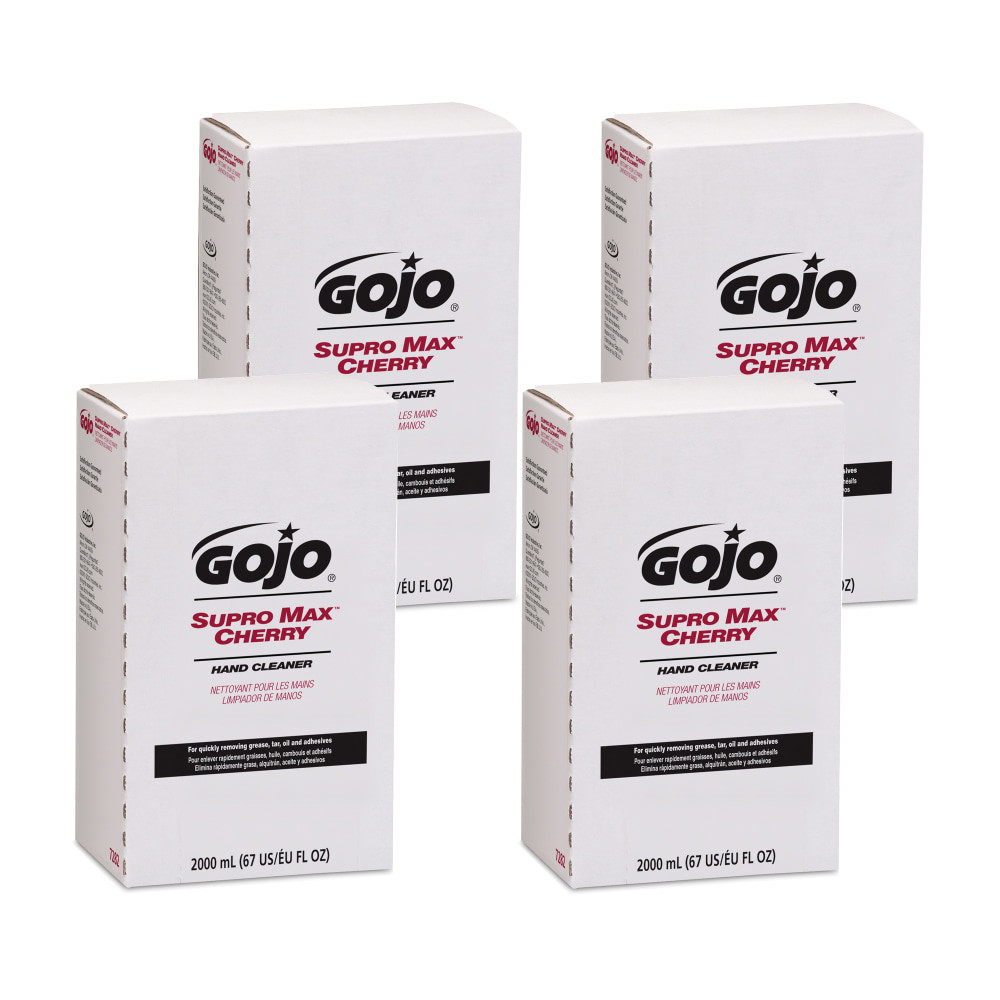 GOJO INDUSTRIES INC Gojo 728204CT  SUPRO MAX Lotion Hand Soap Cleaner, Cherry Scent, 10 Oz, Case Of 4 Bottles