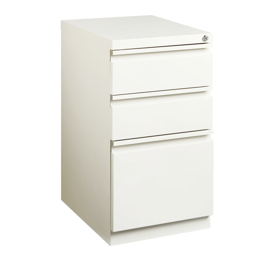 HIRSH INDUSTRIES LLC 20977 WorkPro 20inD Vertical 3-Drawer Mobile Pedestal File Cabinet, White