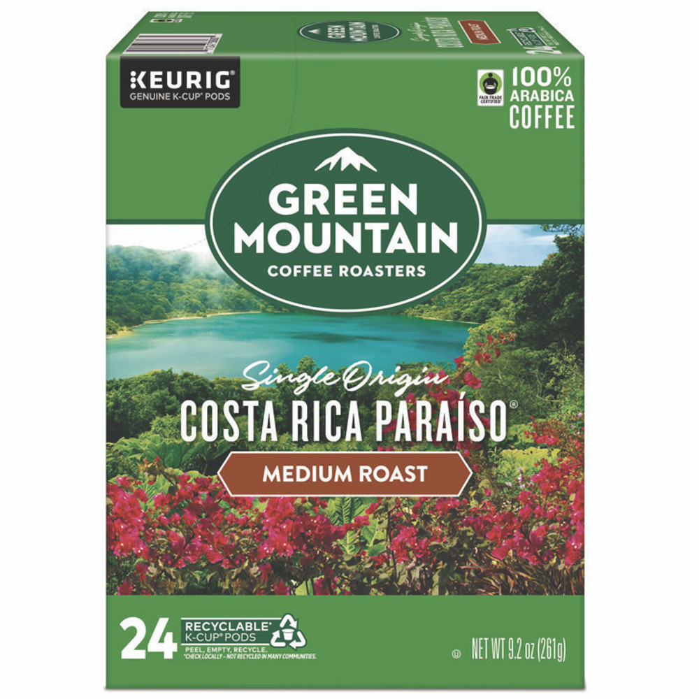 KEURIG DR PEPPER Green Mountain Coffee® 8087 K-Cup Pods Costa Rica Paraiso, 24/Box