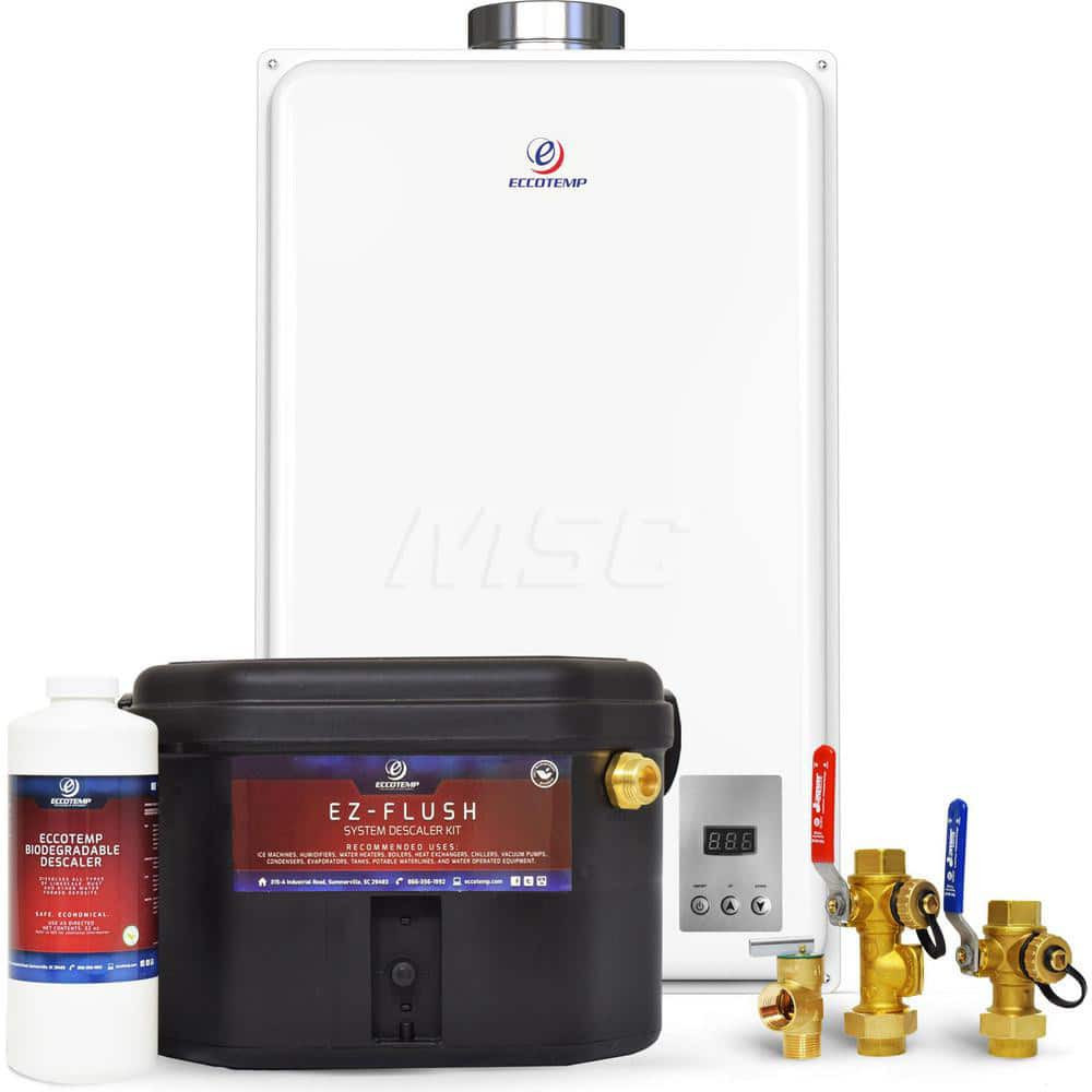 Eccotemp 45HI-NGS Gas Water Heaters; Inlet Size (Inch): 3/4 ; Commercial/Residential: Residential ; Fuel Type: Natural Gas ; Pilot Light Window: No ; Tankless: Yes ; Resettable Pilot: No