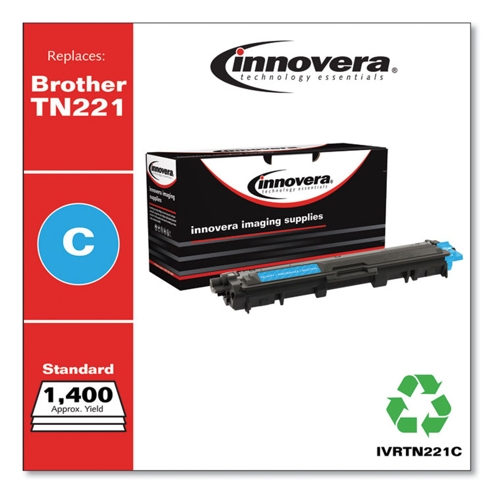INNOVERA TN221C Remanufactured Cyan Toner, Replacement for TN221C, 1,400 Page-Yield