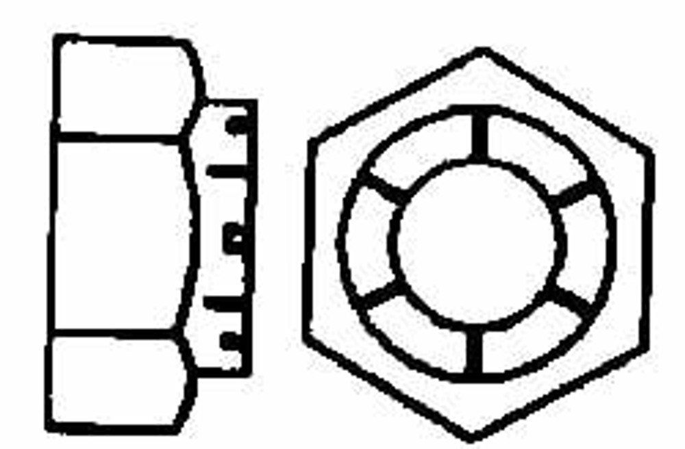 Flex-Loc 31FAF-1608 1-8 UNC Grade 2 Hex Lock Nut with Expanding Flex Top