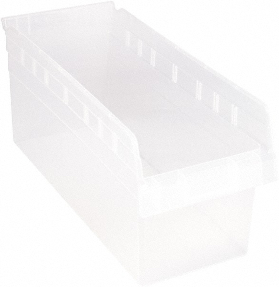 Quantum Storage QSB808CL Plastic Hopper Shelf Bin: Clear