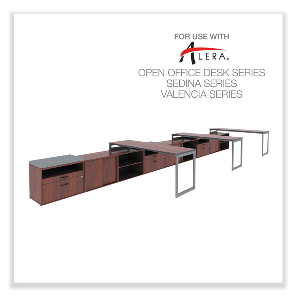 ALERA LS583020MC Alera Open Office Desk Series Low File Cabinet Credenza, 2-Drawer: Pencil/File, Legal/Letter, 1 Shelf,Cherry,29.5x19.13x22.88