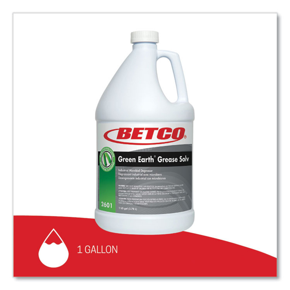 BETCO CORPORATION 26010400 BioActive Solutions Grease Solv, Orange Scent, 1 gal Bottle, 4/Carton