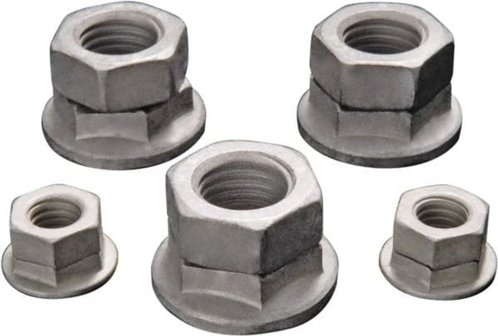 DISC-LOCK LN-3/4-16D-20 Hex Lock Nut: Free Spinning, 3/4-16, Grade 8 Steel, Geomet Finish