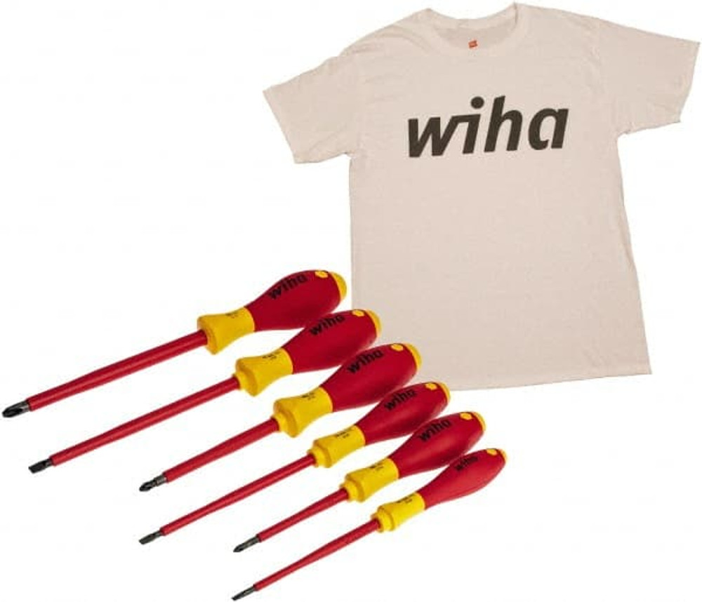 Wiha 8853864/3967959 Screwdriver Set: 6 Pc, Phillips & Slotted