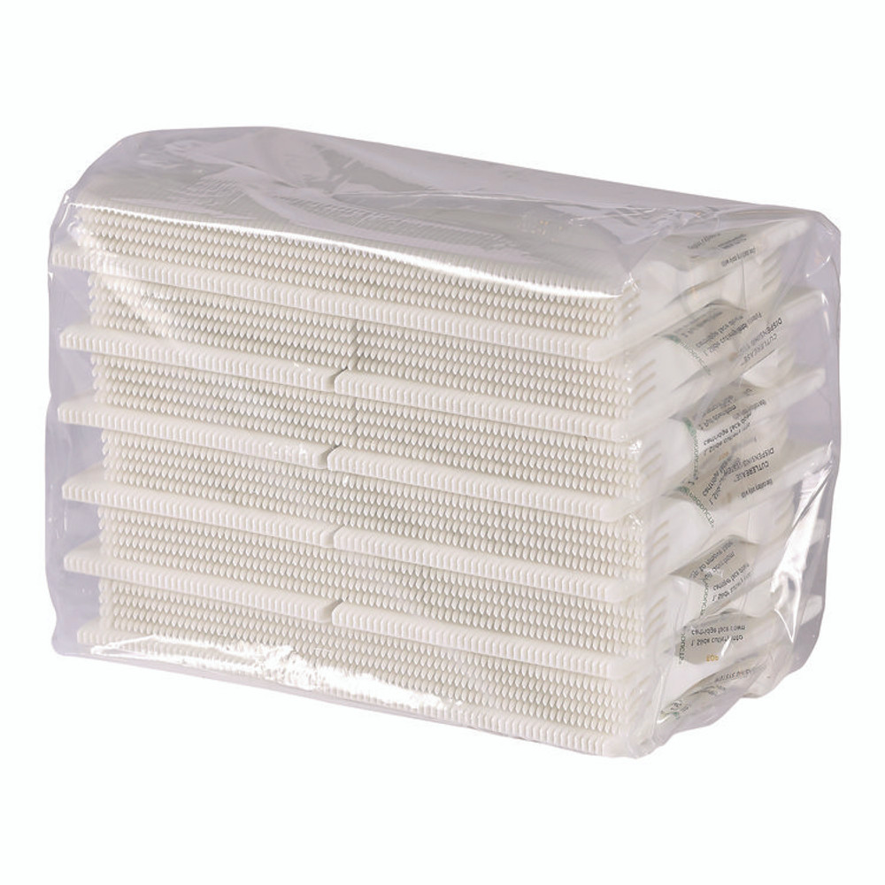 ECO-PRODUCTS,INC. EPCE6FKWHT Cutlery for Cutlerease Dispensing System, Fork, Plastic, White, 960/Carton