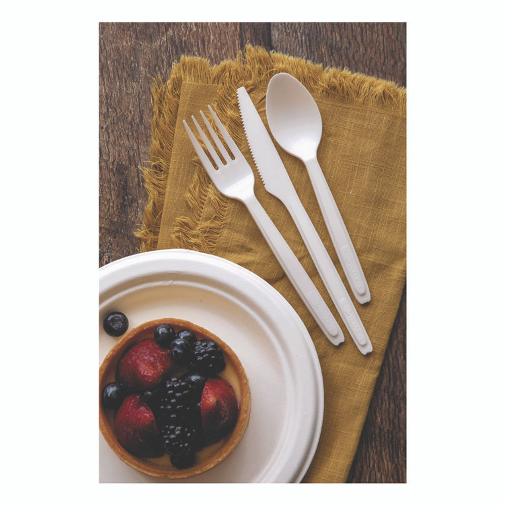 ECO-PRODUCTS,INC. EPCE6FKWHT Cutlery for Cutlerease Dispensing System, Fork, Plastic, White, 960/Carton