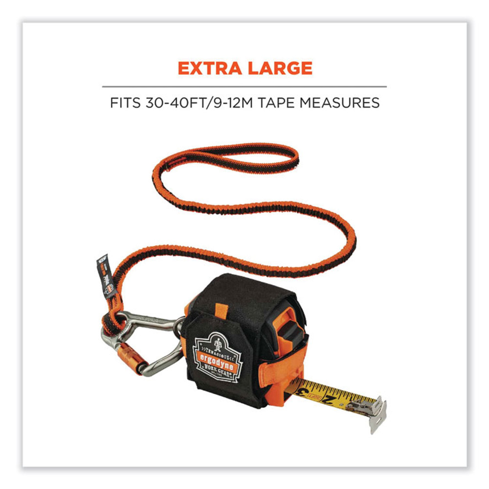 TENACIOUS HOLDINGS, INC. ergodyne® 19771 Squids 3770 Belt Clip Tape Measure Holder, X-Large, 3.62 x 7.25 x 2.5, Polyester, Black