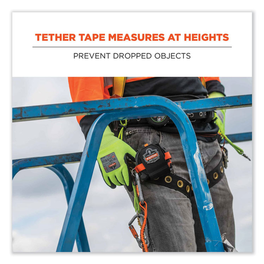 TENACIOUS HOLDINGS, INC. ergodyne® 19771 Squids 3770 Belt Clip Tape Measure Holder, X-Large, 3.62 x 7.25 x 2.5, Polyester, Black