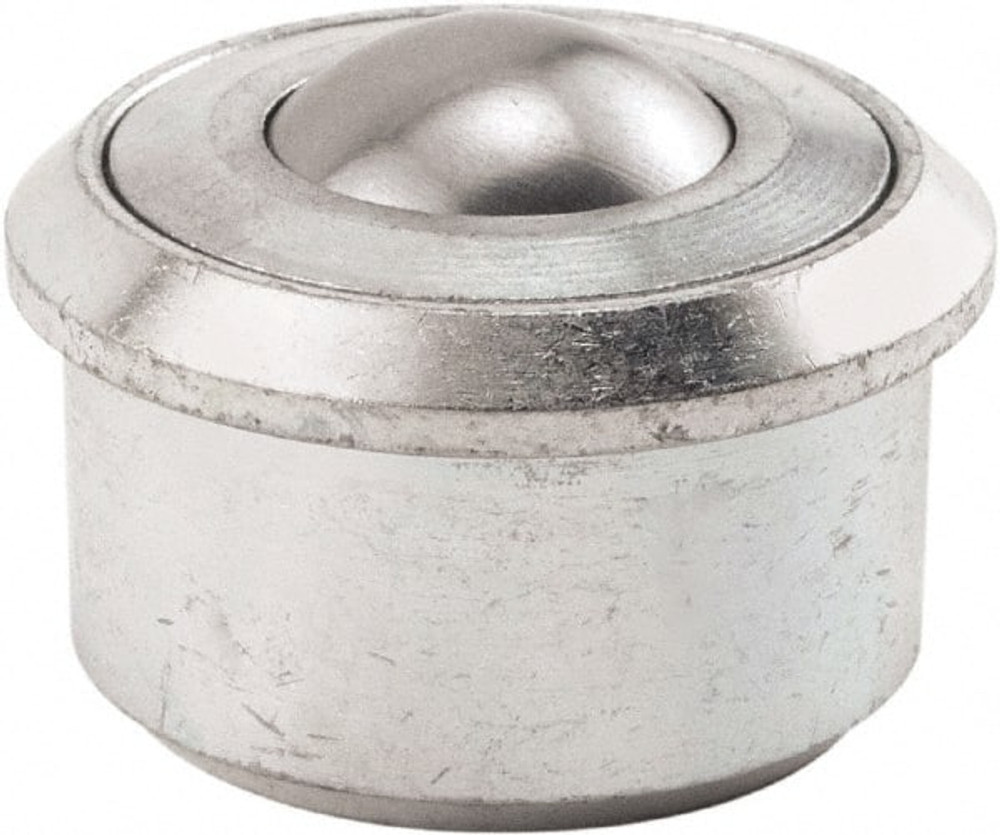 Hudson Bearing HDBTM-1 3/16 CS Ball Transfer: 30.16 mm Ball Dia, Carbon Steel, Round Base