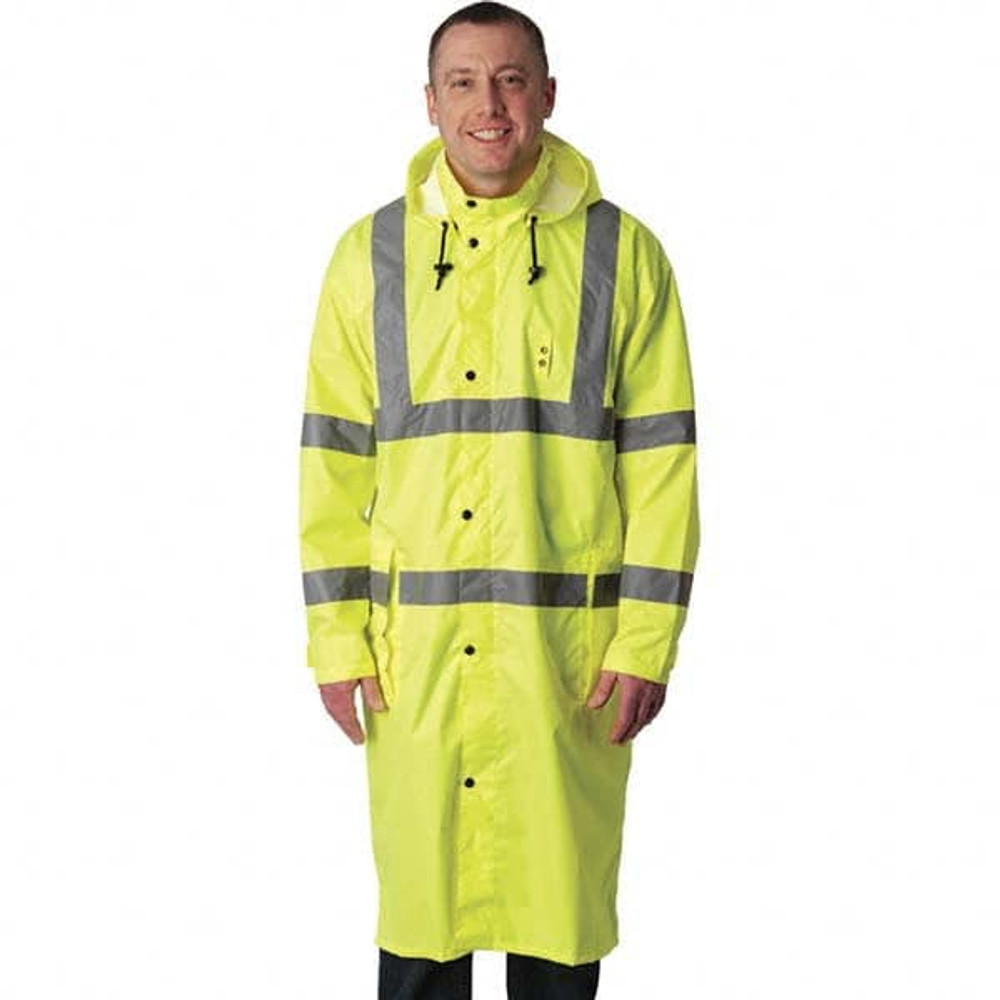 Falcon 353-1048-LY/S Rain Jacket: Size S, Yellow, Polyester