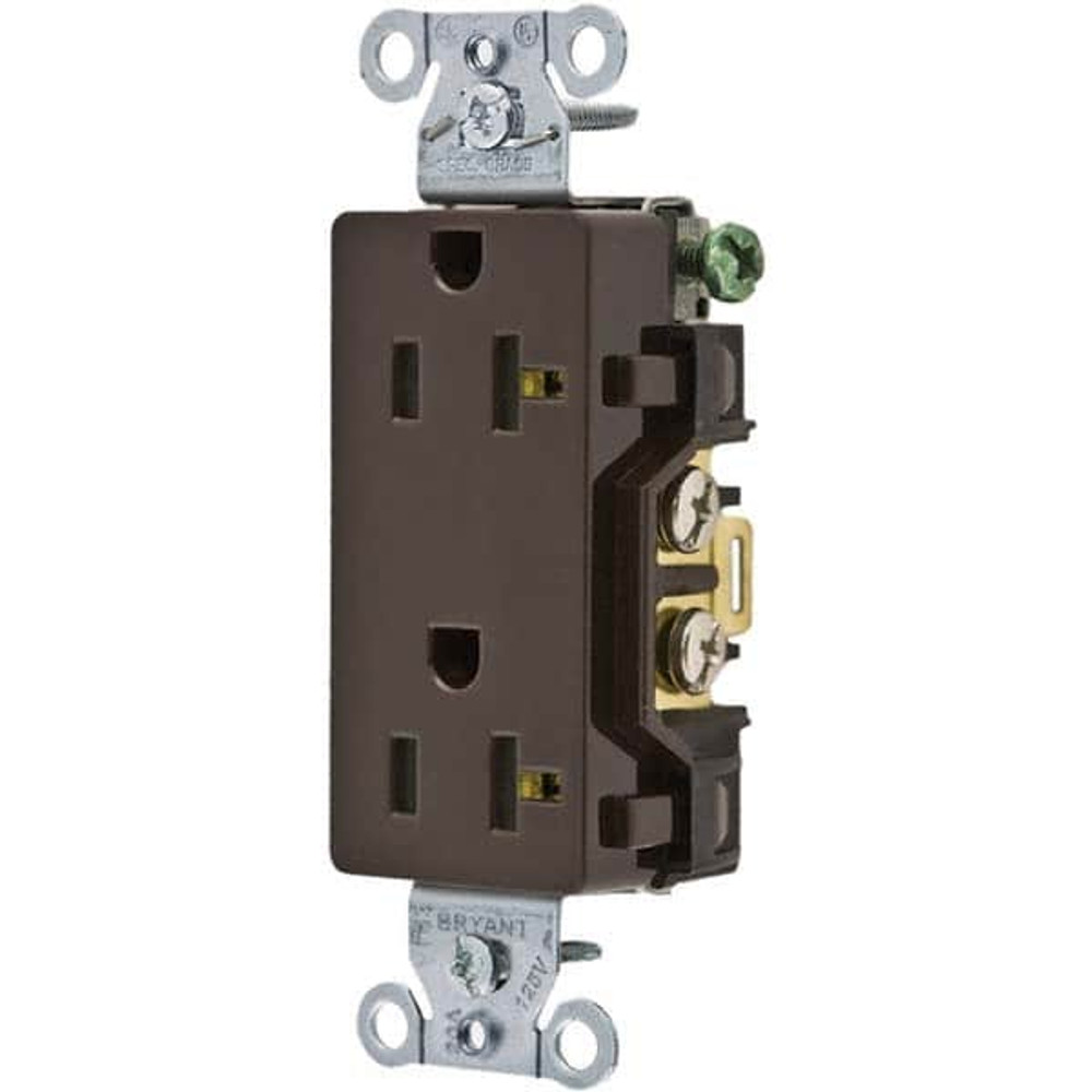 Bryant Electric DRS20 Straight Blade Duplex Receptacle: NEMA 5-20R, 20 Amps, Grounded