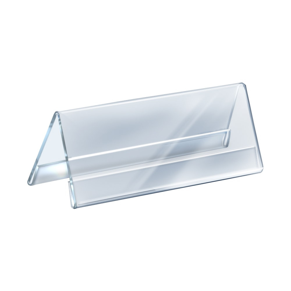 AZAR DISPLAYS 192810  2-Sided Acrylic Nameplates, 4 1/4in x 11in, Clear, Pack Of 10