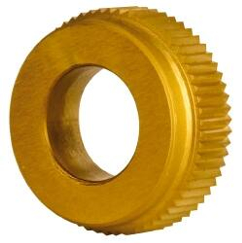 Dorian Tool 73310128006 Standard Knurl Wheel: 1" Dia, 90 ° Tooth Angle, 20 TPI, Straight, Cobalt