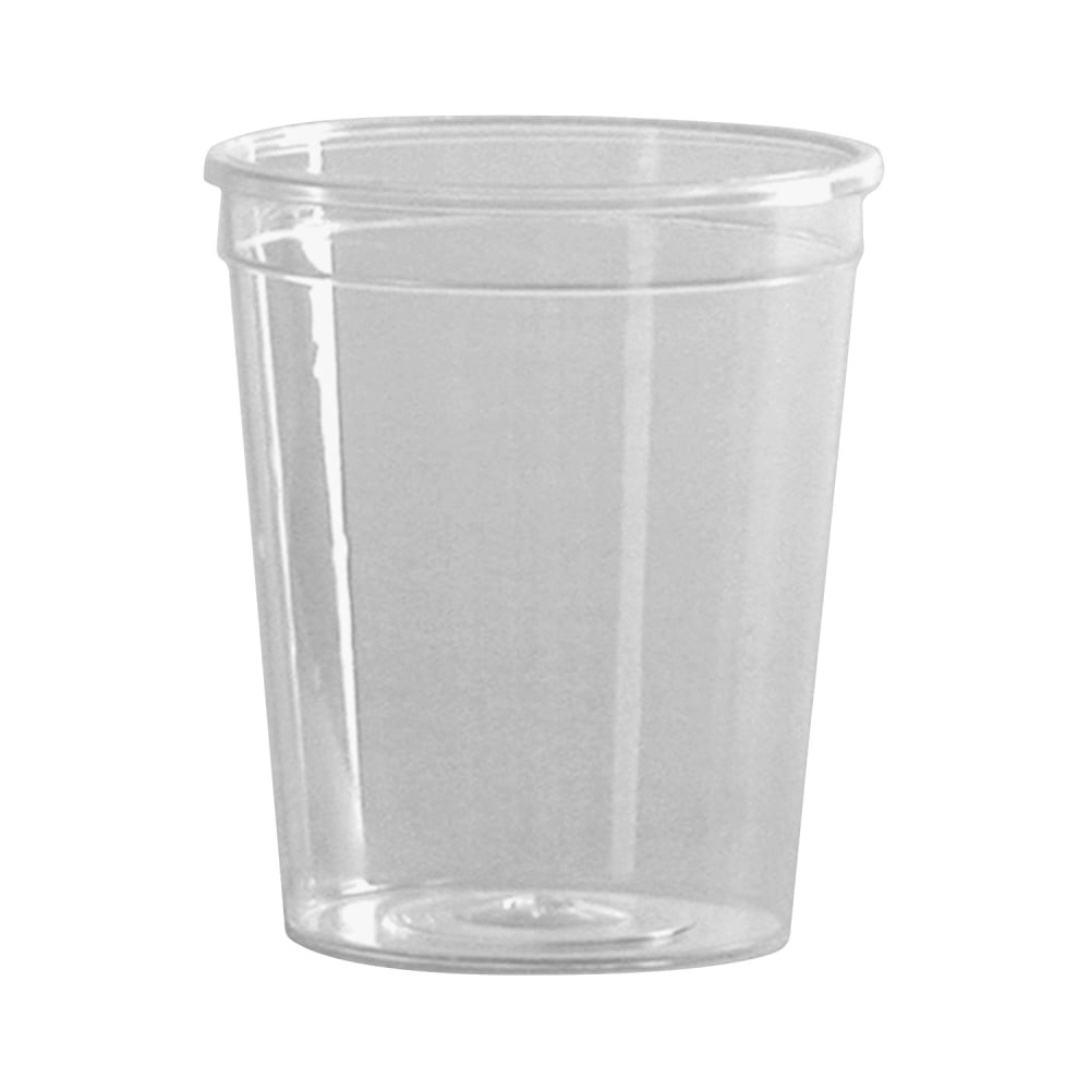 Stock up for your next party  Designed for hot/cold beverages.  Rigid, hard plastic construction for sturdiness and strength.  Clear plastic provides a classic glass look while still being disposable.