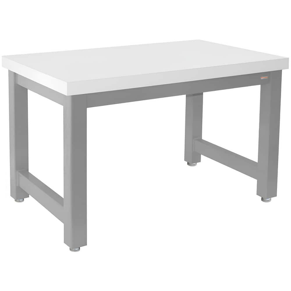 BenchPro HF3060-GRF-W-34 Stationary Work Bench: 60" Wide, 34" Deep, 34" High, Gray & White