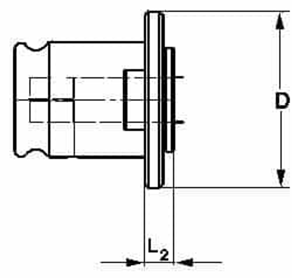 Emuge F0561303 Tapping Adapter: #12 Tap, #1 Adapter