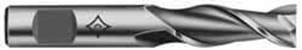 Cleveland C33496 Square End Mill: 1'' Dia, 2'' LOC, 1'' Shank Dia, 4-1/2'' OAL, 2 Flutes, High Speed Steel