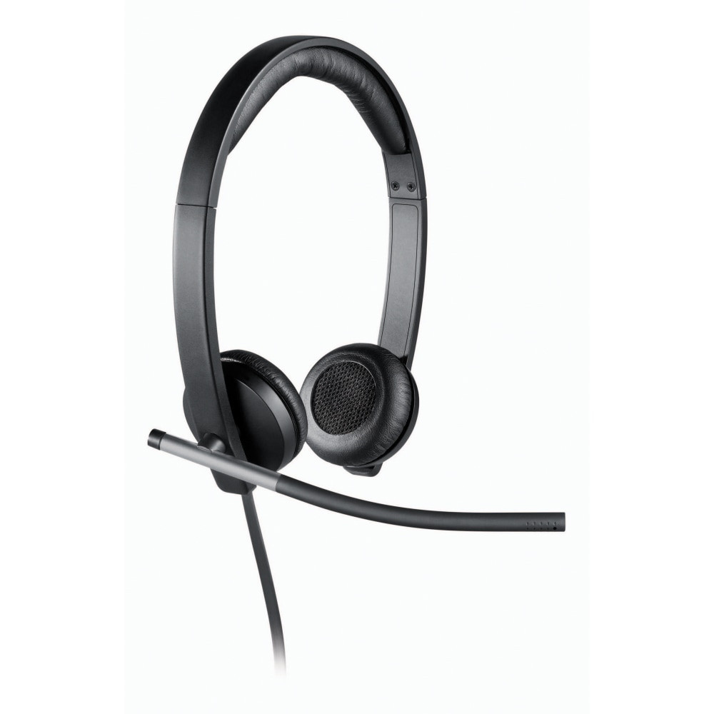 LOGITECH 981-000518  USB Headset Stereo H650e - Stereo - USB - Wired - 50 Hz - 10 kHz - Over-the-head - Binaural - Supra-aural - Noise Cancelling, Bi-directional Microphone