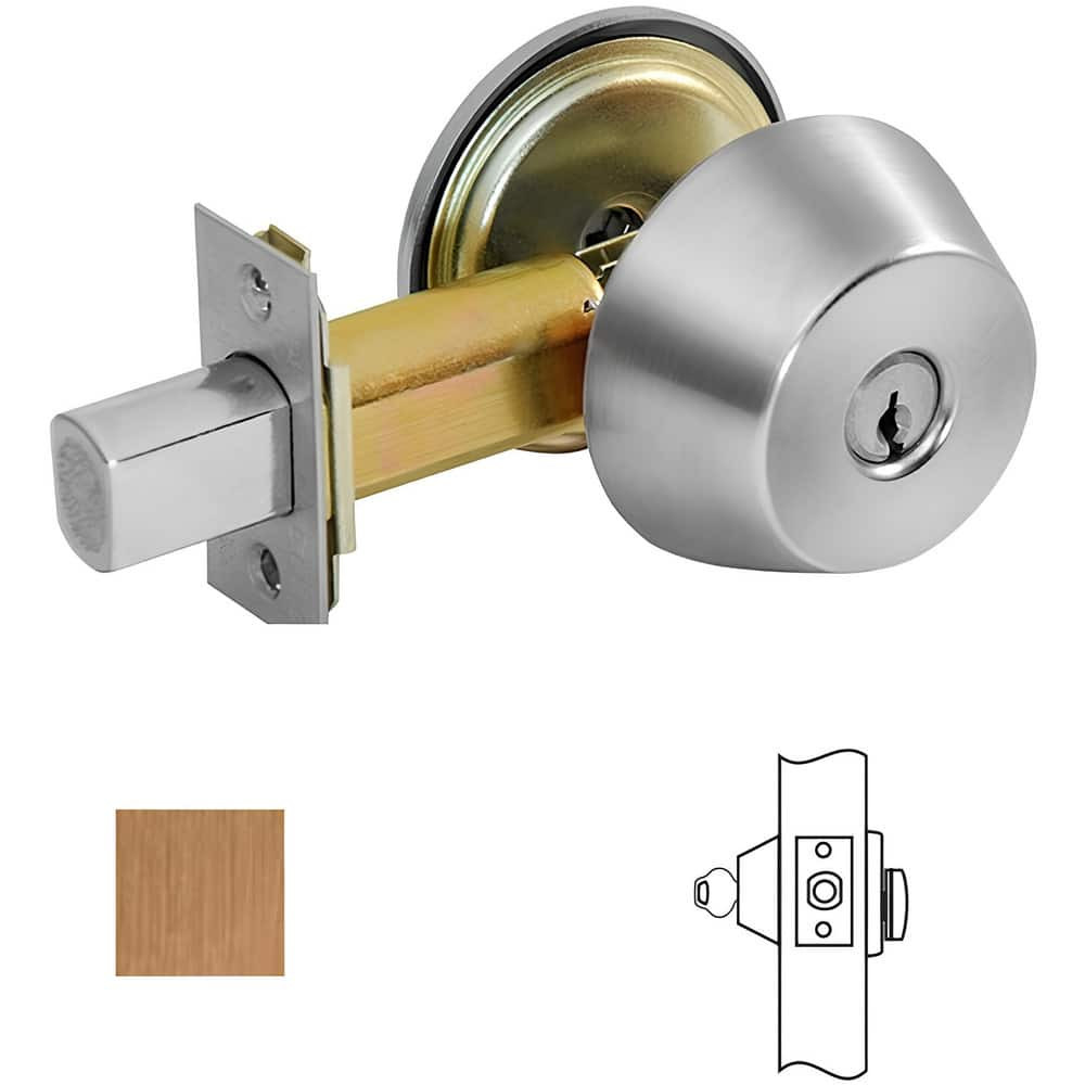 Corbin Russwin DL3213-612 Deadbolts; Deadbolt Type: Deadbolt ; Lock Type: Single Cylinder ; Key Type: Keyed Different ; Mount Type: Through Hole ; Material: Steel ; Minimum Door Thickness: 1.75in