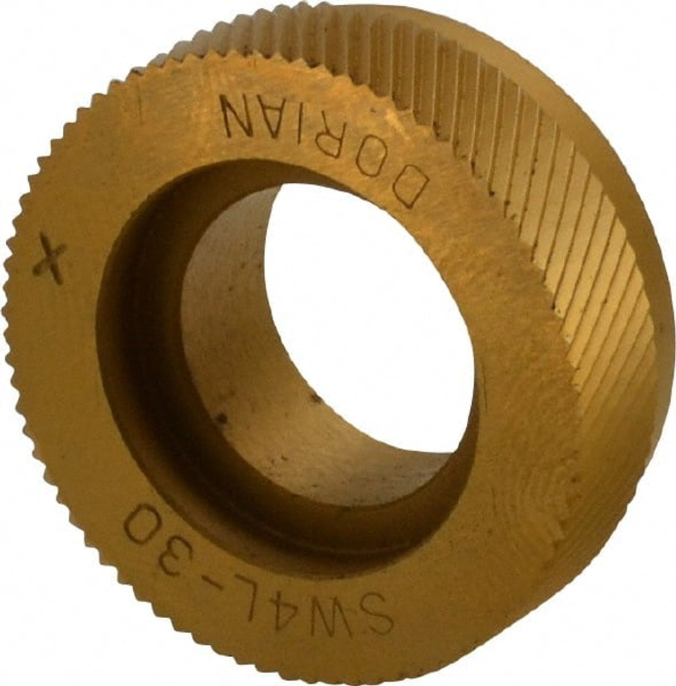 Dorian Tool 73310128118 Standard Knurl Wheel: 1" Dia, 90 ° Tooth Angle, 30 TPI, Diagonal, Cobalt