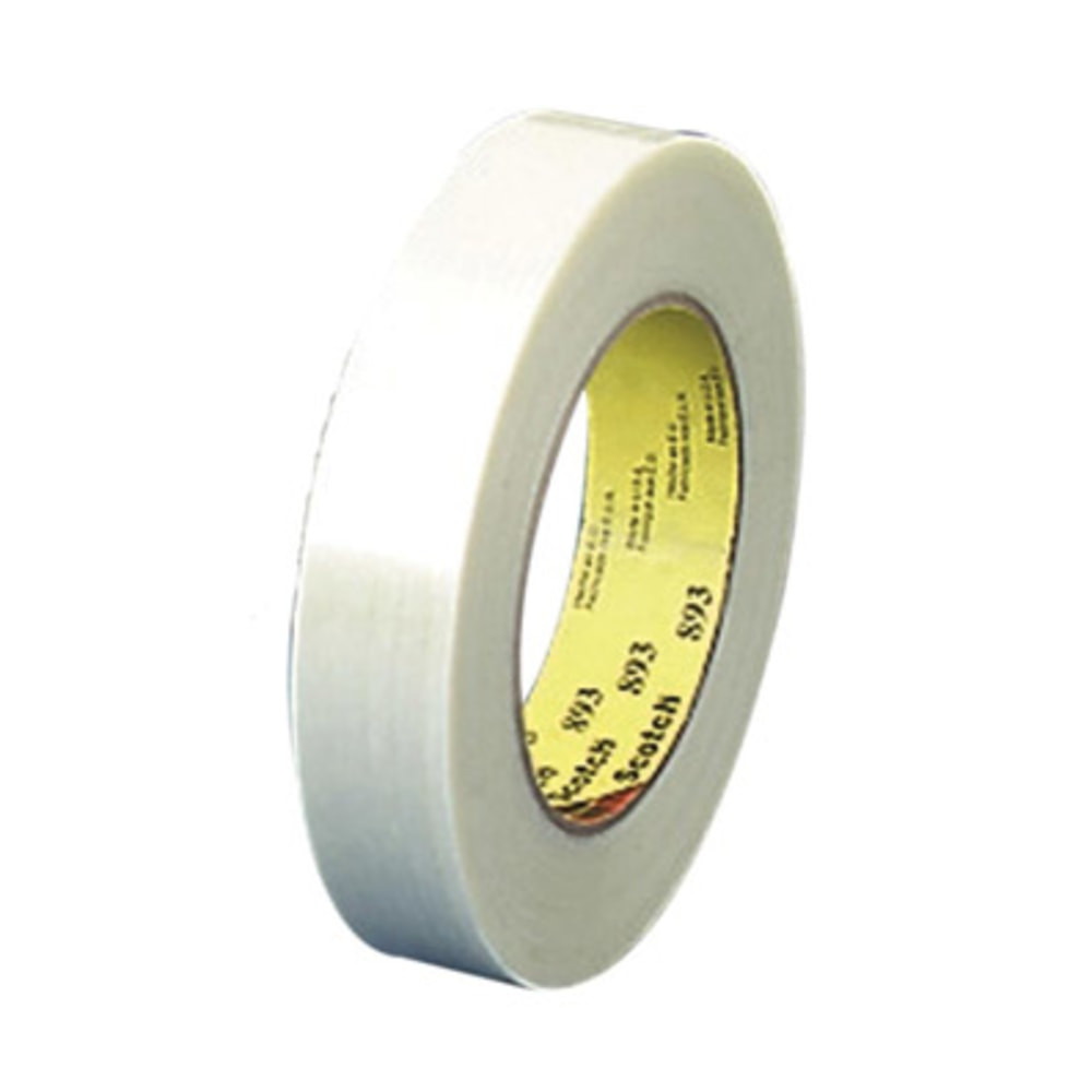 3M CO Scotch 89334  General Purpose Filament Tape - 0.75in Width x 60 Yd. Length - 3in Core - Synthetic Rubber - Glass Yarn Backing - 1 / Roll - Clear