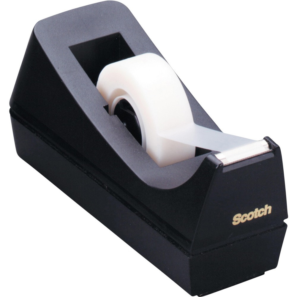 3M CO C38-BK Scotch Desk Tape Dispenser, 100% Recycled, Black