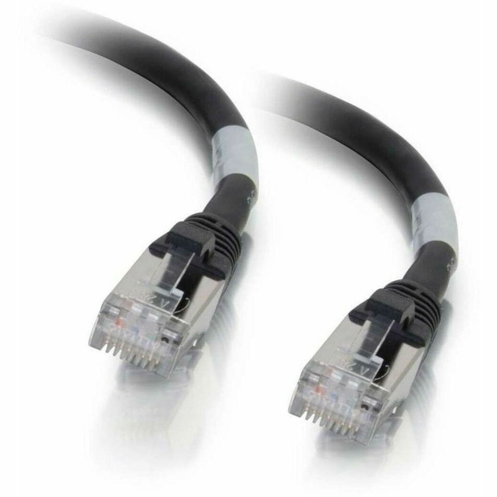 LASTAR INC. 00808 C2G 1ft Cat6 Snagless Shielded (STP) Ethernet Cable - Cat6 Network Patch Cable - Black - Category 6 for Network Device - RJ-45 Male - RJ-45 Male - Shielded - 1ft - Black