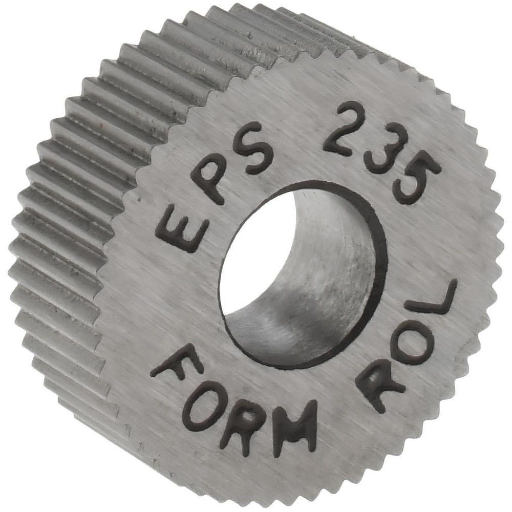 MSC EPS-235 Standard Knurl Wheel: 1/2" Dia, 90 ° Tooth Angle, 35 TPI, Straight, High Speed Steel