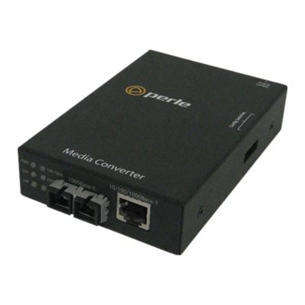 PERLE SYSTEMS 05050634 Perle S-1110-S2SC10 - Fiber media converter - GigE - 10Base-T, 1000Base-LX, 1000Base-LH, 100Base-TX, 1000Base-T - RJ-45 / SC single-mode - up to 6.2 miles - 1310 nm