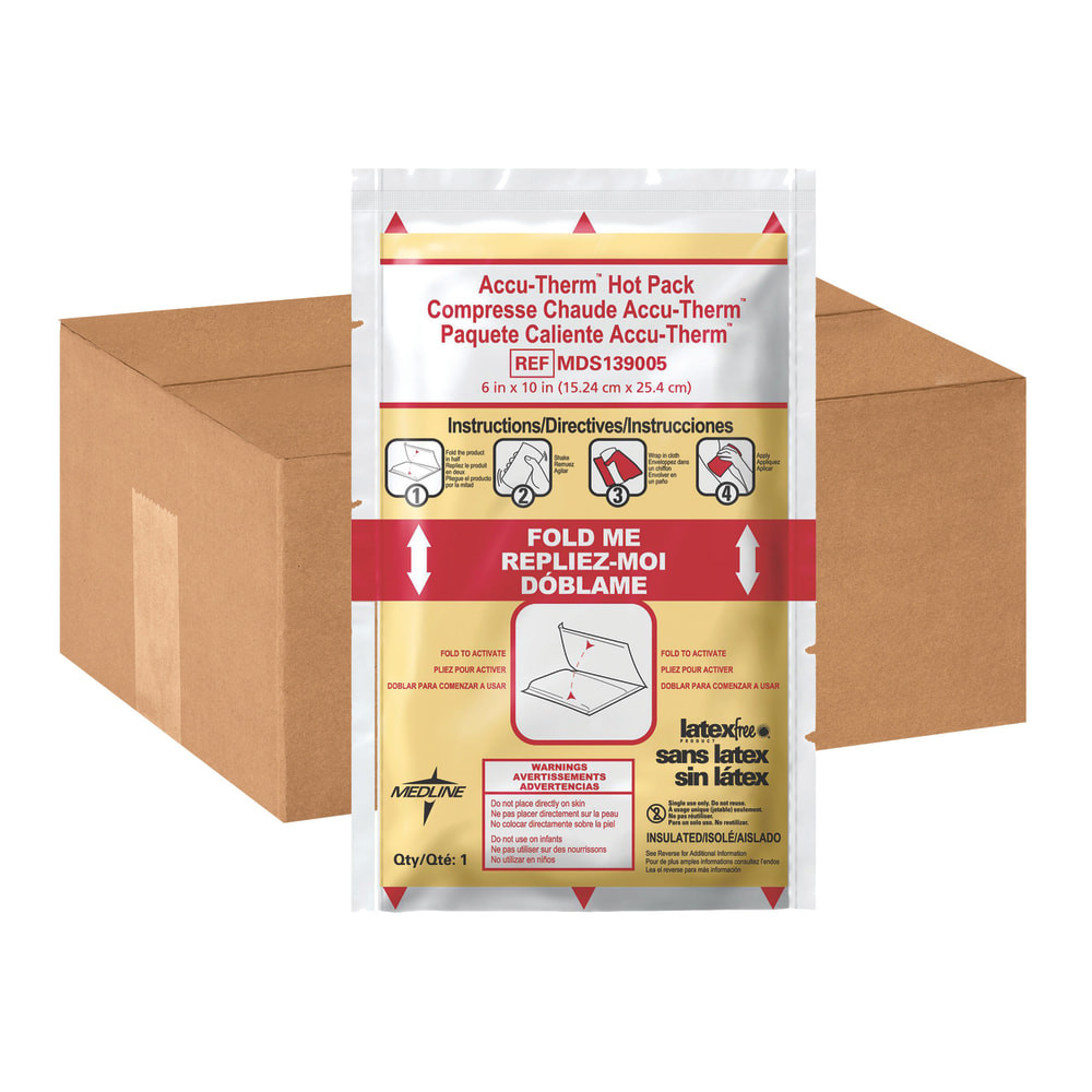 MEDLINE INDUSTRIES, INC. Medline MDS139005  Accu-Therm Insulated Instant Hot Packs, 6in x 10in, Case Of 24