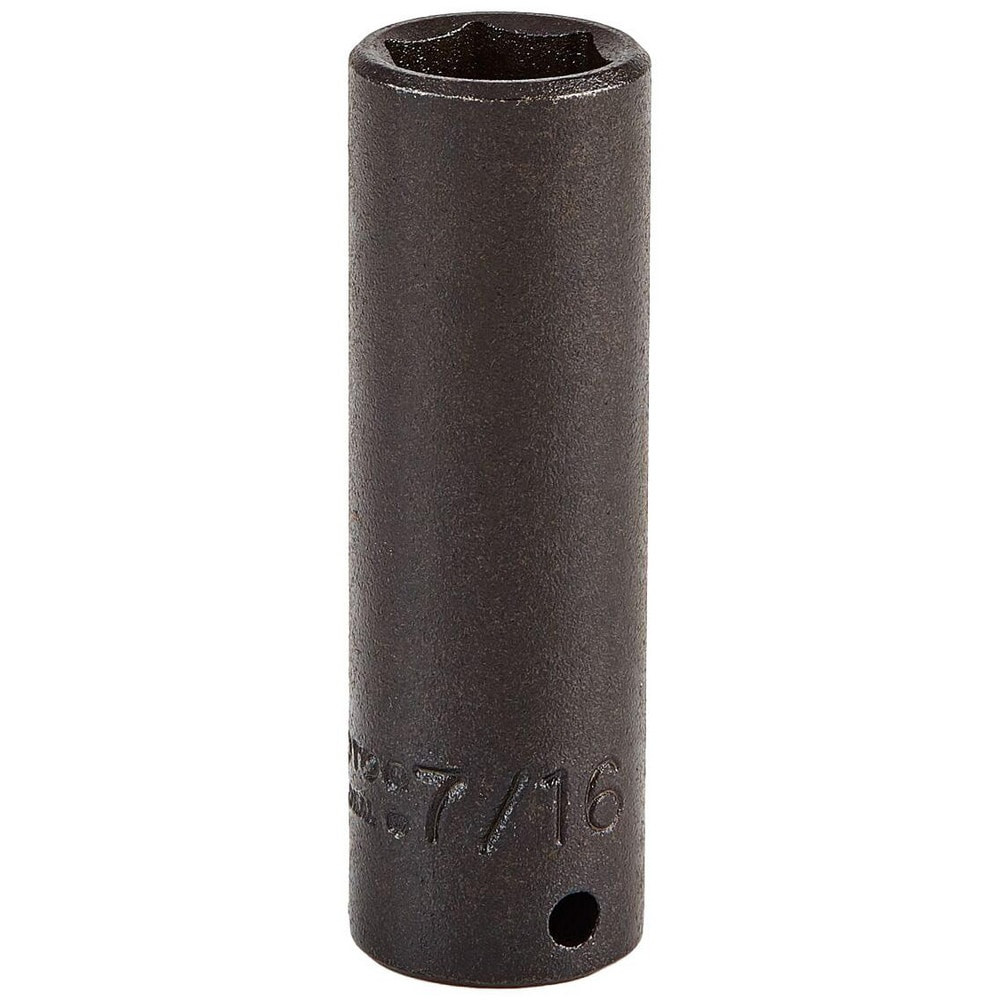 Proto J6514H Impact Socket: 1/4" Drive, 7/16" Socket, Hex Drive