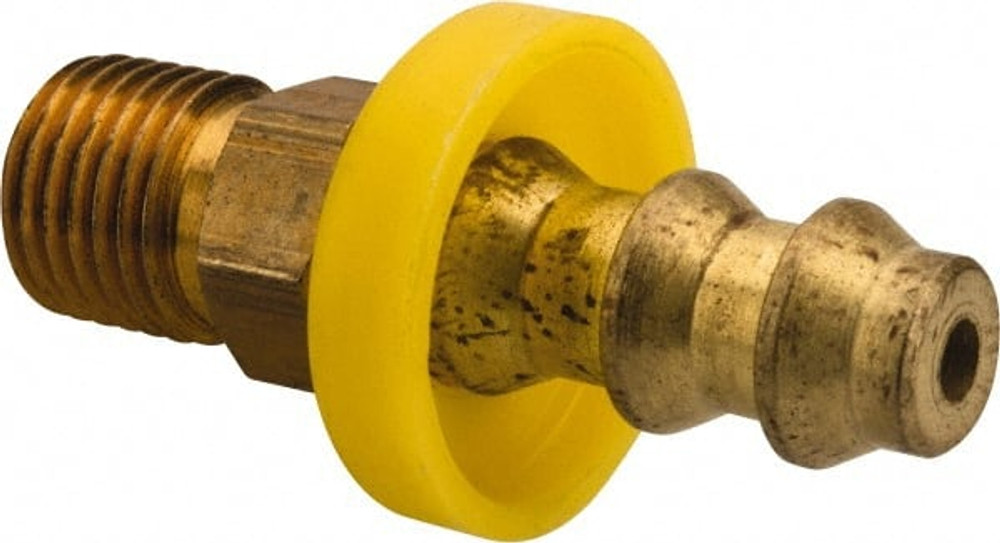 Eaton 10004B-B03 Barbed Push-On Hose Inverted Male Swivel Connector: 7/16-24 NPT, Brass, 1/4" Barb