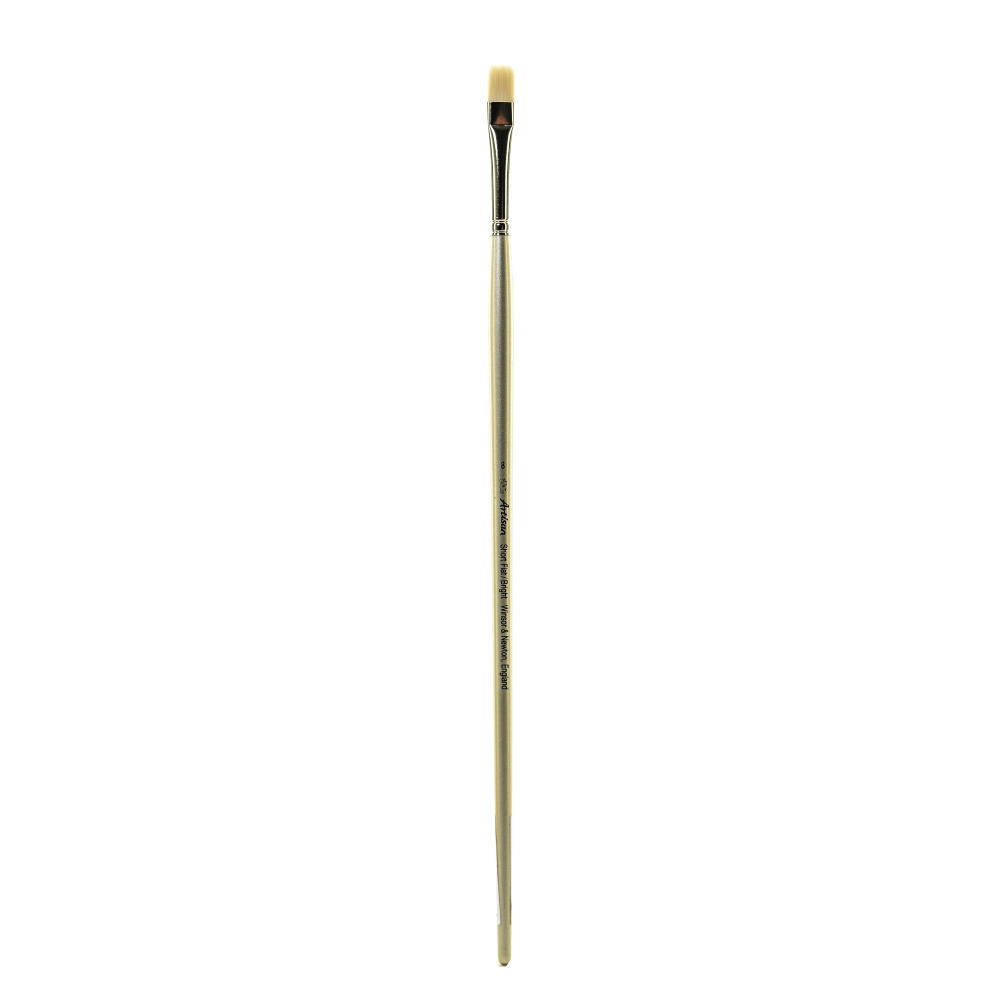 COLART FINE ART & GRAPHICS LTD. Winsor &amp; Newton 5524008 Winsor & Newton Artisan Series Paint Brush, Size 8, Bright Bristle, Synthetic, Silver