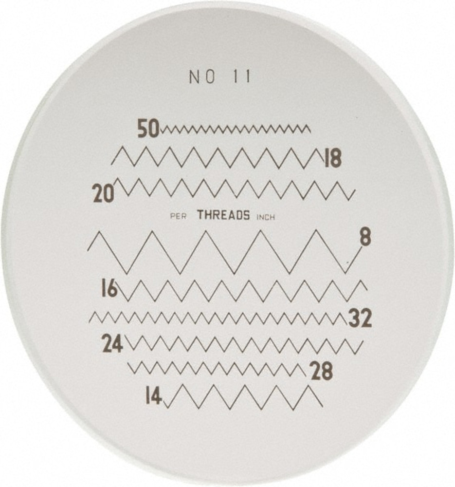 SPI 40-091-1 1 Inch Diameter, Optical Comparator Chart and Reticle