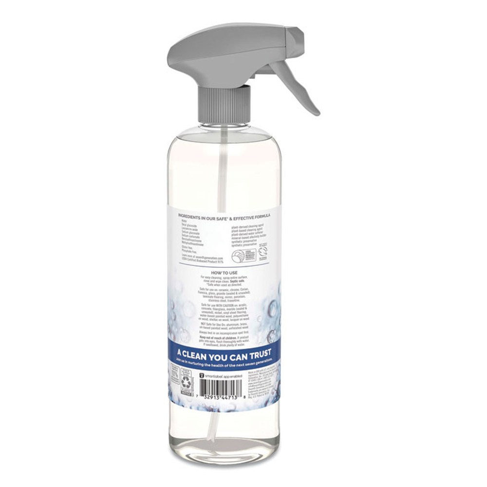 SEVENTH GENERATION 44713EA Natural All-Purpose Cleaner, Free and Clear/Unscented, 23 oz Trigger Spray Bottle