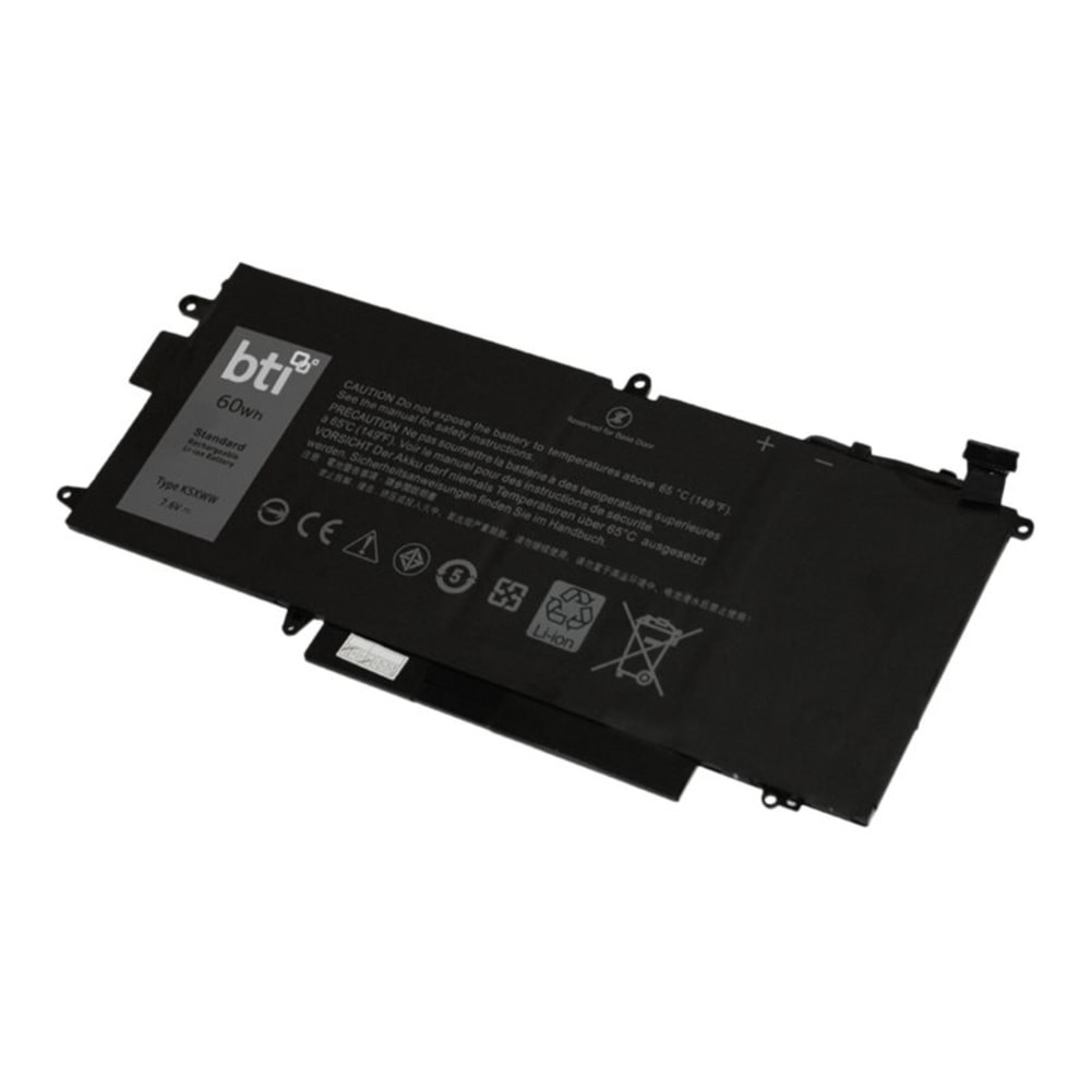 BATTERY TECHNOLOGY, INC. BTI K5XWW-BTI  K5XWW-BTI - Notebook battery (equivalent to: Dell K5XWW, Dell N18GG, Dell 725KY, Dell 451-BBZC, Dell 6CYH6) - lithium polymer - 4-cell - 7894 mAh - 60 Wh - for Dell Latitude 5289, 5289 2-In-1, 7389 2-in-1