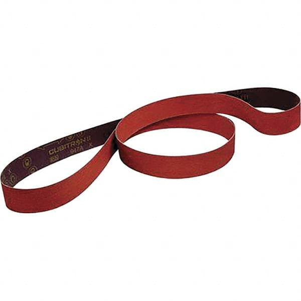 3M Abrasive Belt: 1" Wide, 42" Long, 120 Grit, Ceramic 7010360598