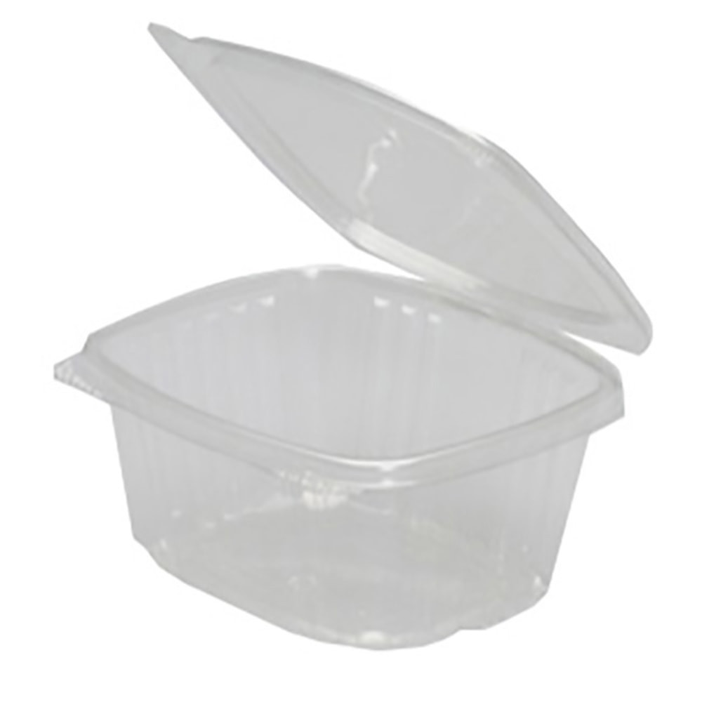 Genpak AD16  Plastic Hinged Deli Food Containers, Rectangle, 16 Oz, Case Of 200